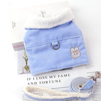 HKM-4642365 Cotton Winter Dog Vest with Fleece Lining and Leash Included