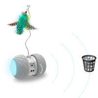 HKM-4643389 Rechargeable Automatic Cat Toy with LED Lights and Independent Dual-Motor Drive