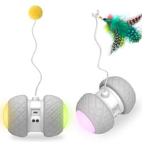 HKM-4643389 Rechargeable Automatic Cat Toy with LED Lights and Independent Dual-Motor Drive