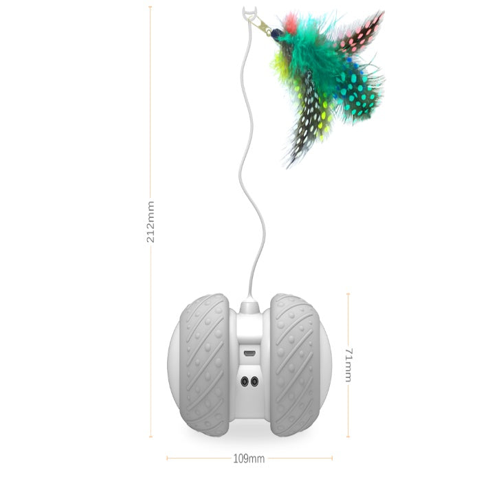 HKM-4643389 Rechargeable Automatic Cat Toy with LED Lights and Independent Dual-Motor Drive