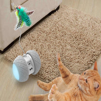 HKM-4643389 Rechargeable Automatic Cat Toy with LED Lights and Independent Dual-Motor Drive