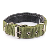 HKM-4644541 Nylon Dog Collars in Blue, Black, Red, and Green for Small to Large Breeds