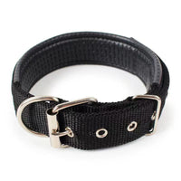 HKM-4644541 Nylon Dog Collars in Blue, Black, Red, and Green for Small to Large Breeds