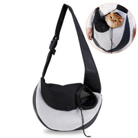 HKM-4644797 Pet Cat and Dog Shoulder Bag - Medium and Large Size, Grey Polyester Bag for Pets Up to 15 kg