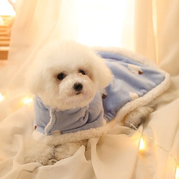 HKM-4644925 Transformative Warm Nightgown for Cats in Soft Lamb Cashmere, Multiple Colors and Sizes