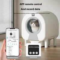 HKM-464595 Automatic Self-Cleaning Cat Litter Box with Wi-Fi Remote Control and Eco-Friendly Design