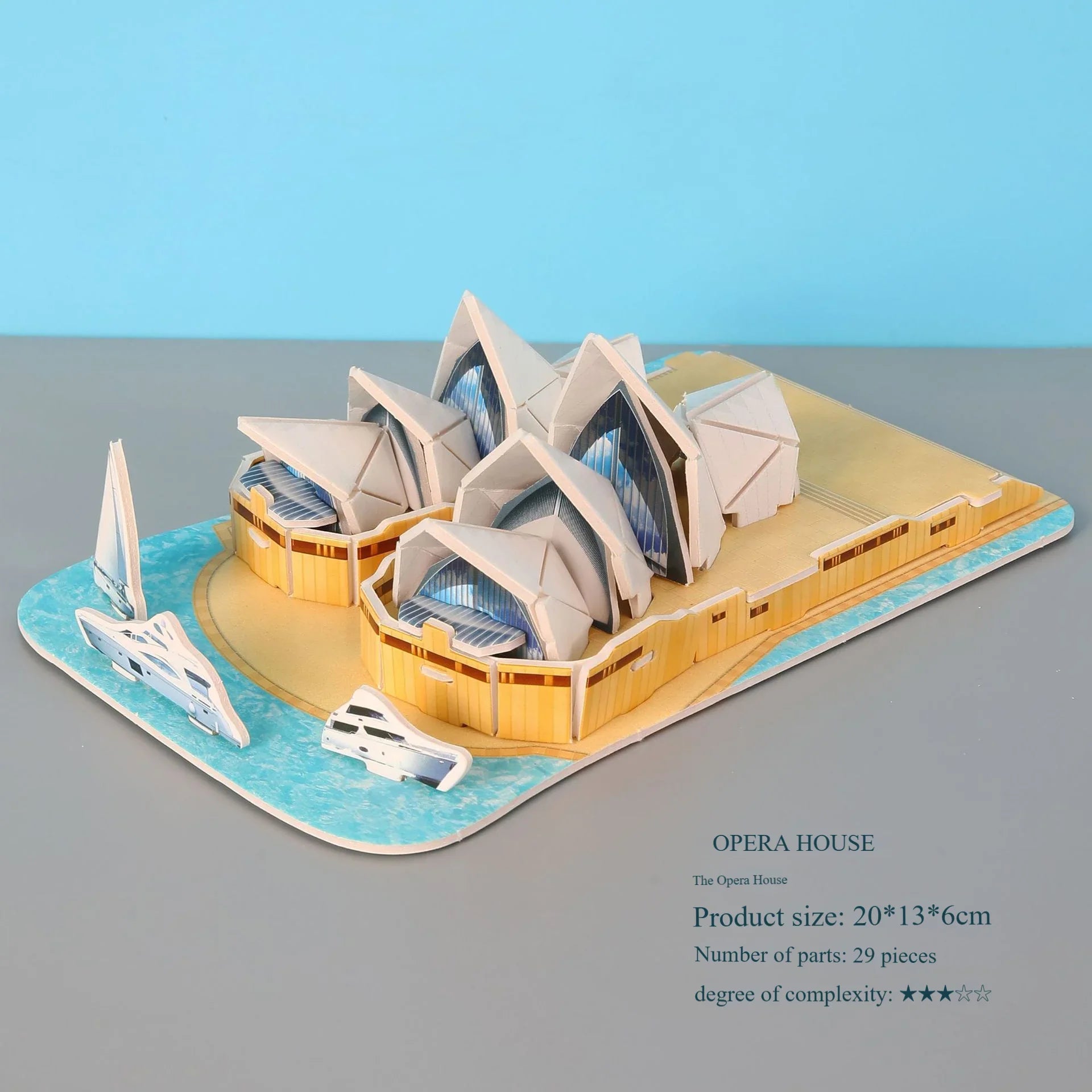 HKM-464595 Handmade 3D Paper Puzzle of World Famous Architecture for Kids - Educational Gift Toy