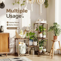 HKM-464659 Customizable Vertical Multi-Layer Wooden Flower Pot Stand