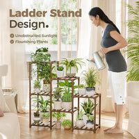 HKM-464659 Customizable Vertical Multi-Layer Wooden Flower Pot Stand
