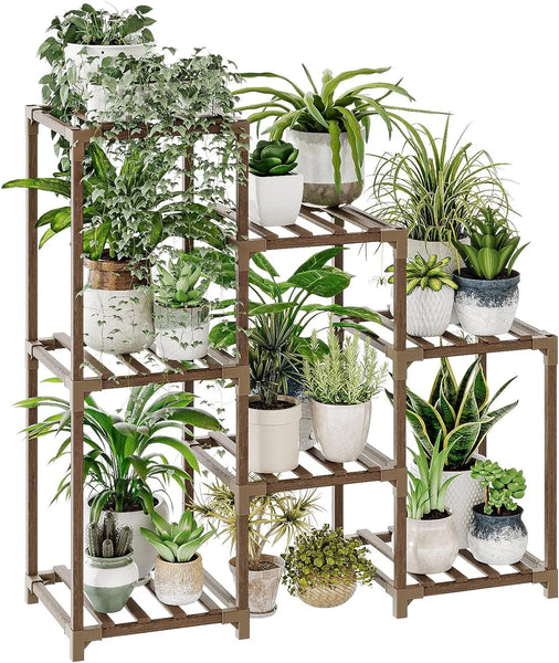 HKM-464659 Customizable Vertical Multi-Layer Wooden Flower Pot Stand