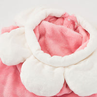 HKM-4646717 Flannel Pet Outfit in Pink and Yellow Sunflower Patterns, Sizes 3XL to 7XL