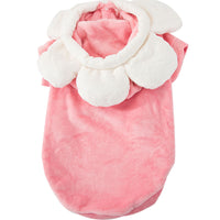 HKM-4646717 Flannel Pet Outfit in Pink and Yellow Sunflower Patterns, Sizes 3XL to 7XL