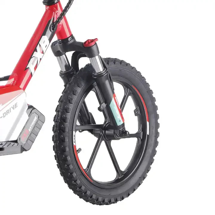 HKM-464723 36V Electric Scooter Balance Bike for Kids, 16" Aluminum Alloy Frame, 3-Speed Gears, Disc Brake, 350W Motor