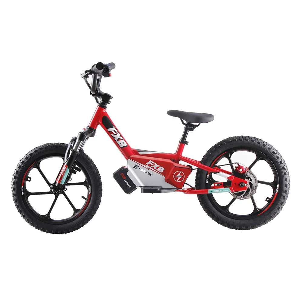 HKM-464723 36V Electric Scooter Balance Bike for Kids, 16" Aluminum Alloy Frame, 3-Speed Gears, Disc Brake, 350W Motor