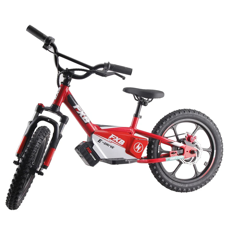 HKM-464723 36V Electric Scooter Balance Bike for Kids, 16" Aluminum Alloy Frame, 3-Speed Gears, Disc Brake, 350W Motor