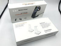 HKM-464787 3-in-1 Foldable Wireless Charger for Mobile Phones, Headphones, and Smartwatches
