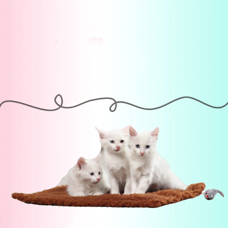 HKM-4648509 Hemp Cat Scratch Board with Plush Surface - 48 x 31 cm Teaser Toy