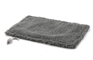 HKM-4648509 Hemp Cat Scratch Board with Plush Surface - 48 x 31 cm Teaser Toy