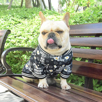 HKM-4648893 Casual Black Acrylic T-Shirt for Dogs in Various Sizes