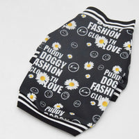 HKM-4648893 Casual Black Acrylic T-Shirt for Dogs in Various Sizes
