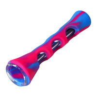HKM-464979 Portable Silicone Glass Pipe with Windproof Function and Multi-Use Features