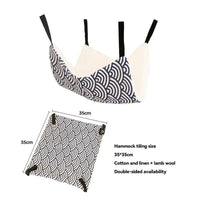 HKM-4649917 Cotton Flannel Hanging Bed for Cats, Small Animals, and Rodents - Multiple Sizes Available