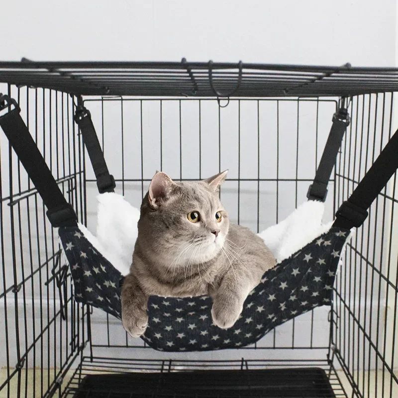 HKM-4649917 Cotton Flannel Hanging Bed for Cats, Small Animals, and Rodents - Multiple Sizes Available
