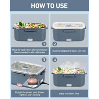 HKM-465043 Portable Electric Thermal Lunch Box with Stainless Steel for Car and Home Use