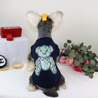 HKM-4650685 Cotton Vest for Small and Medium Dogs and Cats in Black, White, Pink Leopard Print