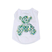 HKM-4650685 Cotton Vest for Small and Medium Dogs and Cats in Black, White, Pink Leopard Print