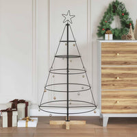 HKM-465107 Pine Cone Shaped Christmas Tree with Solid Pine Wood Stand - 125 cm