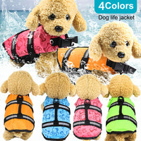 HKM-4652477 Durable Pet Life Jacket for Large and Small Dogs - Orange, Fluorescent Green, Bone Powder, Bone Blue, Various Sizes Available