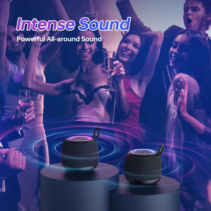 HKM-465299 Portable Waterproof Wireless Speaker with RGB Light, Hi-Fi Stereo Sound, Bluetooth 5.3, Compact and Lightweight Design