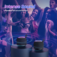 HKM-465299 Portable Waterproof Wireless Speaker with RGB Light, Hi-Fi Stereo Sound, Bluetooth 5.3, Compact and Lightweight Design