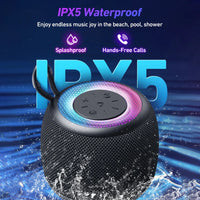HKM-465299 Portable Waterproof Wireless Speaker with RGB Light, Hi-Fi Stereo Sound, Bluetooth 5.3, Compact and Lightweight Design
