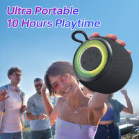 HKM-465299 Portable Waterproof Wireless Speaker with RGB Light, Hi-Fi Stereo Sound, Bluetooth 5.3, Compact and Lightweight Design