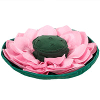 HKM-4653117 Pet Lotus Sniffing Pad for Dogs - Interactive Food Hiding Training Toy, Fleece & Felt Material, 45 x 45 cm