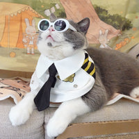 HKM-4654653 Stylish White Polyester Cat Scarf - Sizes S, M, L Available