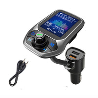 HKM-465491 Multifunctional Color Screen Bluetooth Car MP3 Player with FM/Aux Output and Fast Charging Port