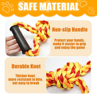 HKM-4655549 Durable Dog Rope Toy for Tug of War, Ideal for Aggressive Chewers and Dental Care, Perfect for Large and Medium Breeds
