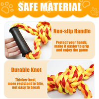 HKM-4655549 Durable Dog Rope Toy for Tug of War, Ideal for Aggressive Chewers and Dental Care, Perfect for Large and Medium Breeds