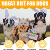 HKM-4655549 Durable Dog Rope Toy for Tug of War, Ideal for Aggressive Chewers and Dental Care, Perfect for Large and Medium Breeds