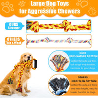 HKM-4655549 Durable Dog Rope Toy for Tug of War, Ideal for Aggressive Chewers and Dental Care, Perfect for Large and Medium Breeds