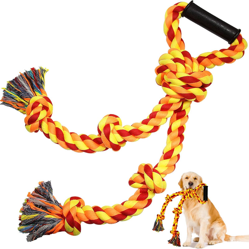 HKM-4655549 Durable Dog Rope Toy for Tug of War, Ideal for Aggressive Chewers and Dental Care, Perfect for Large and Medium Breeds
