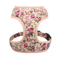 HKM-4656445 Adjustable Broken Flower Pattern Dog Leash and Chest Harness for Small Breeds
