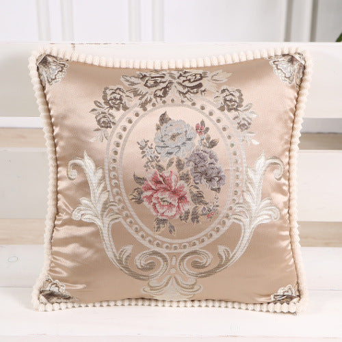 HKM-465747 European Style Embroidered Cushion with PP Cotton Filling for Living Room and Outdoor Use