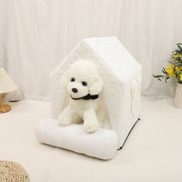 HKM-4657725 Universal Cartoon-Inspired Pet House for Cats and Small Dogs - Cozy Four Seasons Design, 55x38x48cm