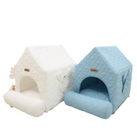 HKM-4657725 Universal Cartoon-Inspired Pet House for Cats and Small Dogs - Cozy Four Seasons Design, 55x38x48cm