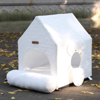 HKM-4657725 Universal Cartoon-Inspired Pet House for Cats and Small Dogs - Cozy Four Seasons Design, 55x38x48cm