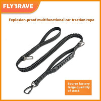 HKM-4657853 Retractable Reflective Traction Belt for Pets with Hand-Holding Rope in Black, Orange, Khaki
